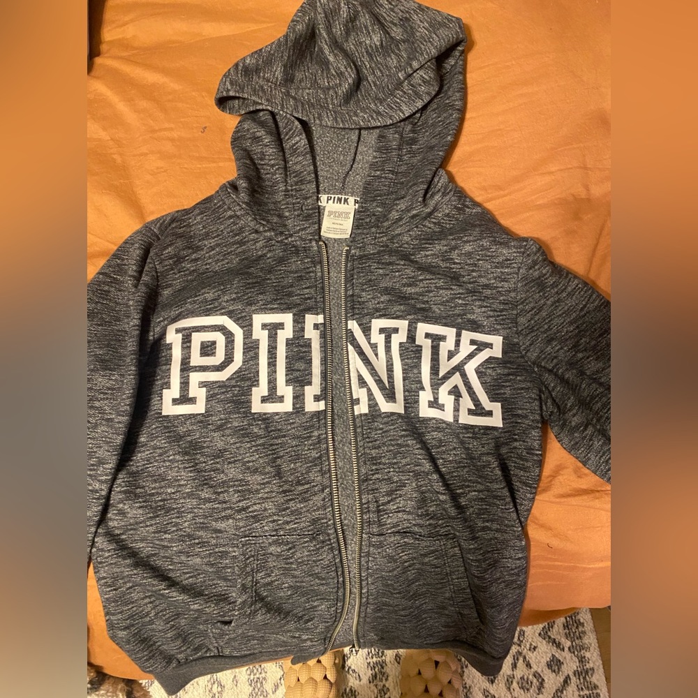 PINK Zip up hoodie size medium